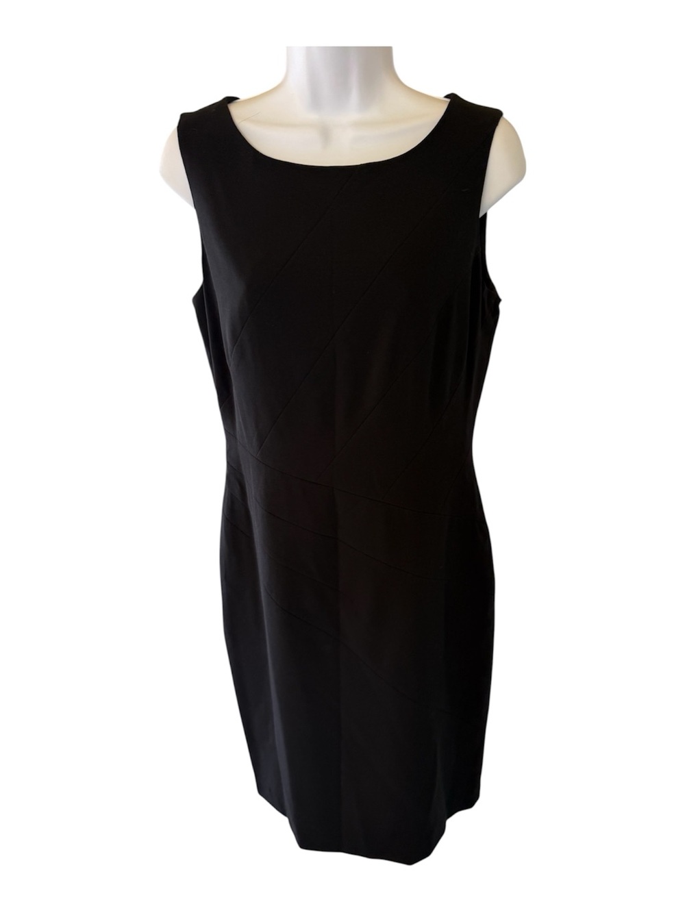 NWT Calvin Klein Black Stretch Sheath Dress Career Office Size 6